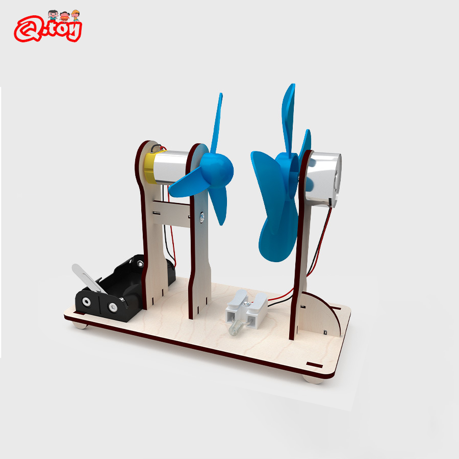 Science Project Kit - DIY เครื่องกําเนิดไฟฟ้าขับเคลื่อนด้วยลมรุ่น STEM Technologia ของเล่นวิทยาศาสตร์ทดลองชุดเครื่องมือการเรียนรู้การศึกษาการสอน Aids