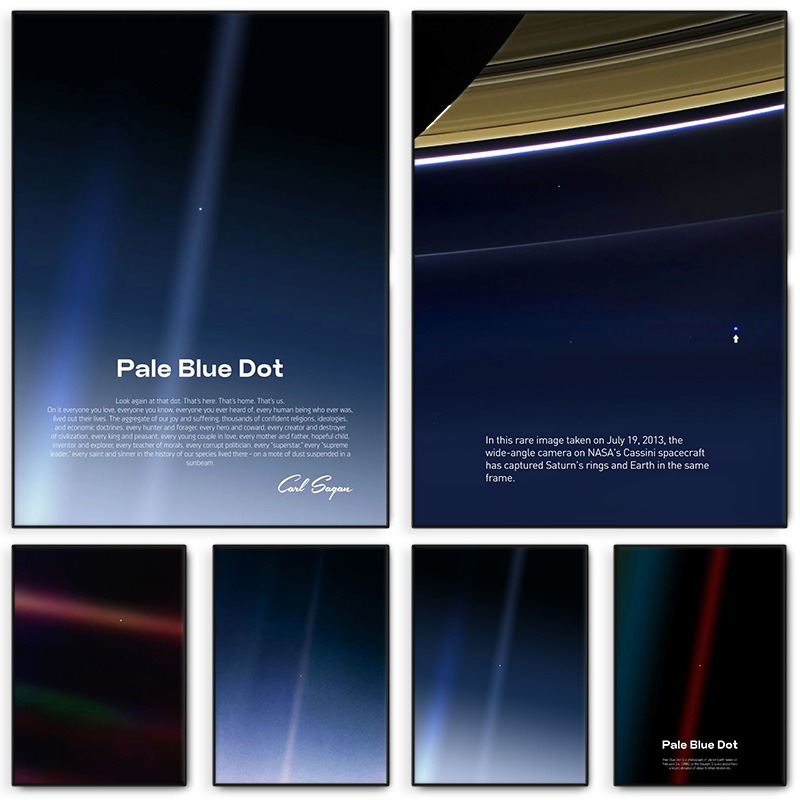 Pale Blue Dot พิมพ์โปสเตอร์ Vo - Star Map Poster บทวิจารณ์และราคา