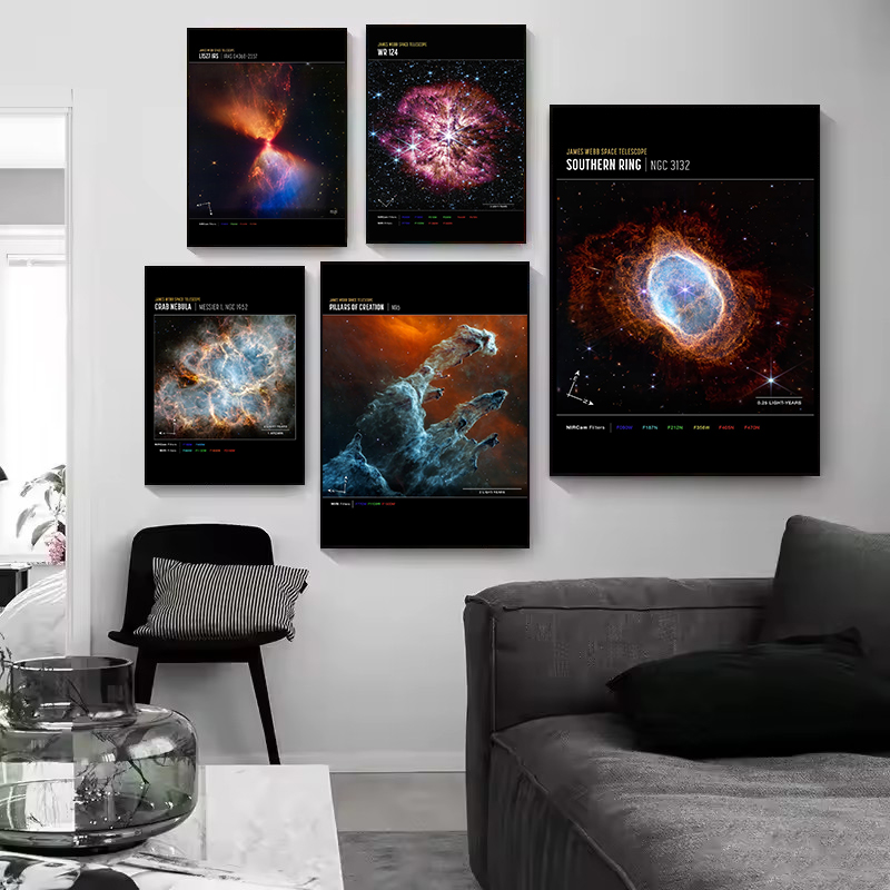 กล้องโทรทรรศน์เจมส์ เวบบ์ ภาพถ - Star Map Poster บทวิจารณ์และราคา
