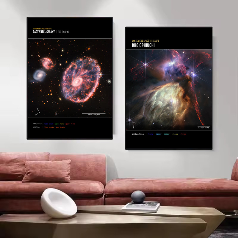 กล้องโทรทรรศน์เจมส์ เวบบ์ ภาพถ - Star Map Poster บทวิจารณ์และราคา