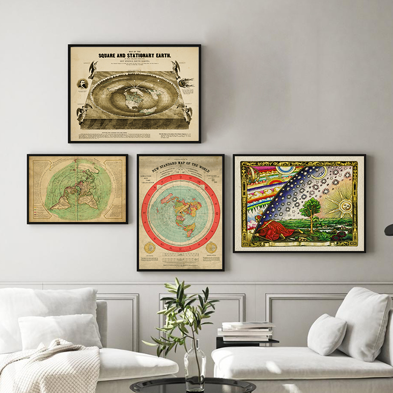 ใหม่มาตรฐาน World แผนที่พิมพ์แ - Star Map Poster บทวิจารณ์และราคา